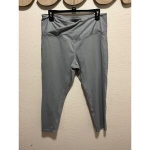 Xersion Womens XL 7/8 Ankle Legging Anti Odor Athleisure Gray Pants